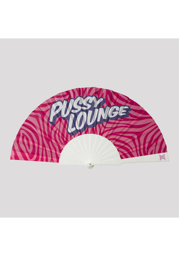 Pussy Lounge XL handfan pink/white 