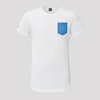 Decibel t-shirt white/blue