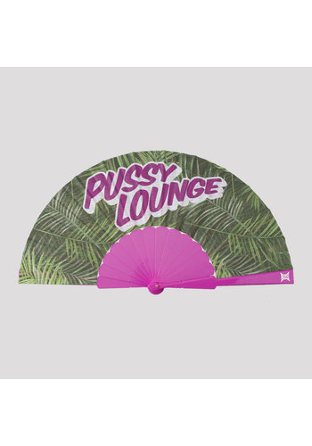 Pussy Lounge handfan green/pink 
