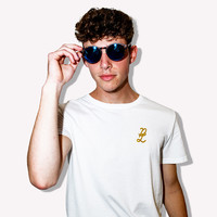 Pussy Lounge t-shirt white/gold