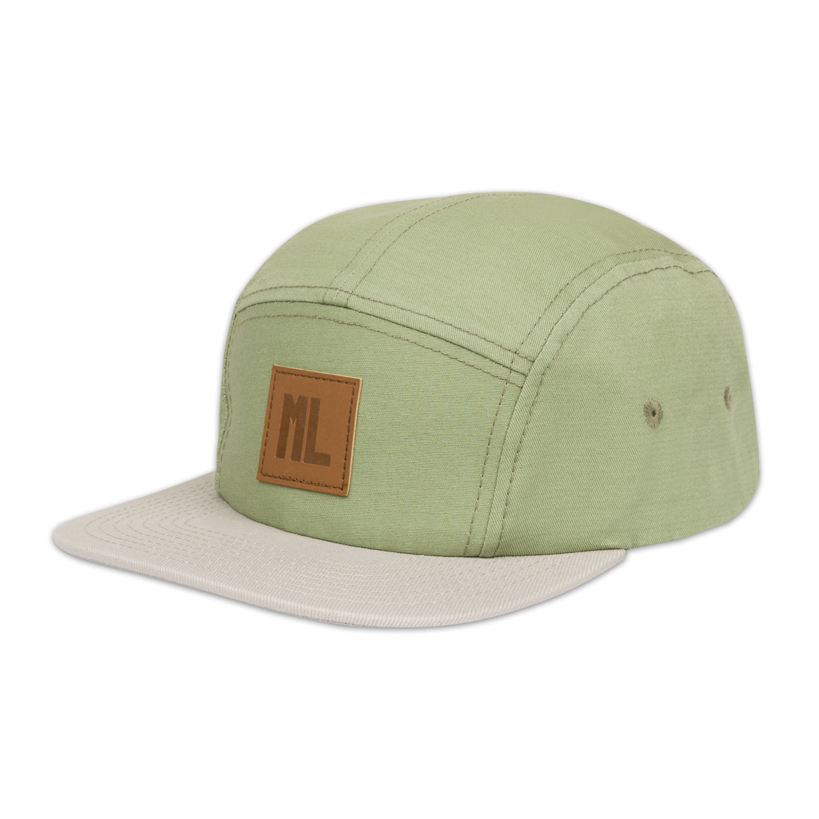 Mysteryland 5-panel cap green/leather 
