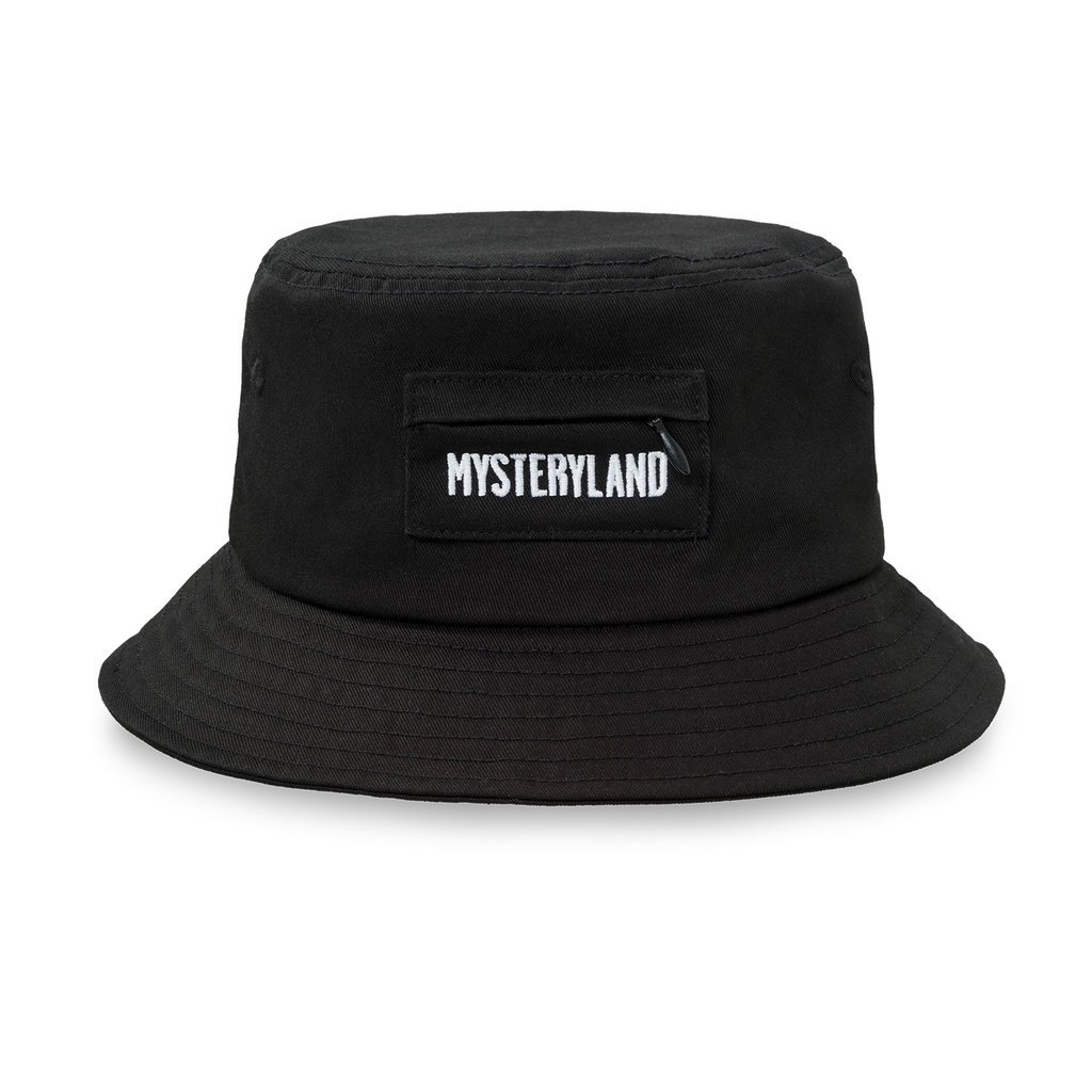 Mysteryland bucket hat black/white