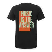 Music is the Answer t-shirt black/orange