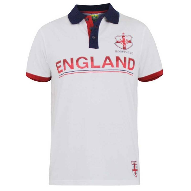 shirt Engeland wit - Biggymans Kleding - Herenkleding 2XL 14XL