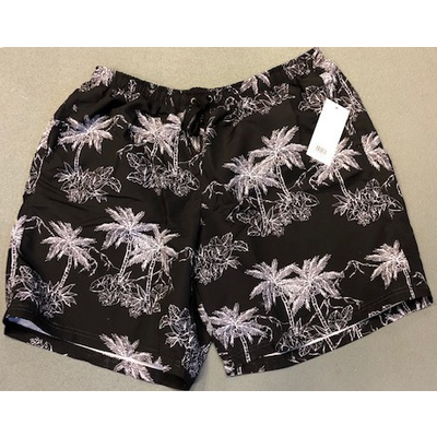 Kamro Schwarze Palm 8XL Badeshorts