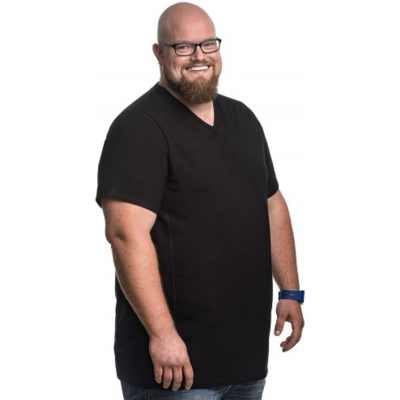 Alca T-shirt schwarzer V-Ausschnitt 5XL
