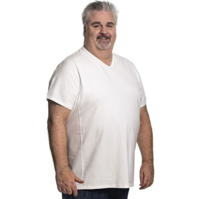 Alca T-shirt weißer V-Ausschnitt 5XL
