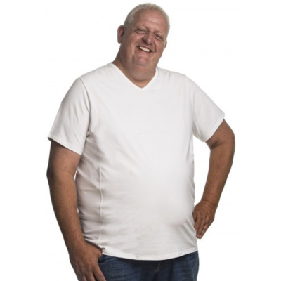 Alca T-shirt weißer V-Ausschnitt 5XL