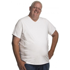 Alca T-shirt weißer V-Ausschnitt 8XL