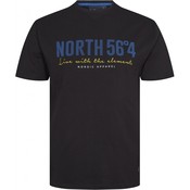 North Latitude T-shirt 99865/099 zwart 7XL
