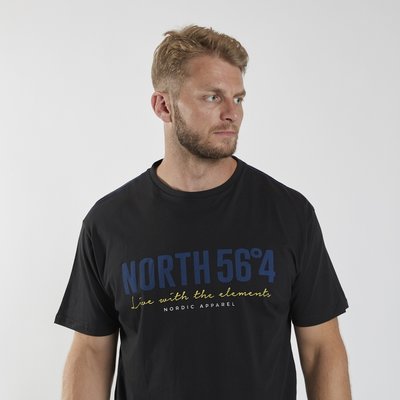 North Latitude T-shirt 99865/099 zwart 7XL