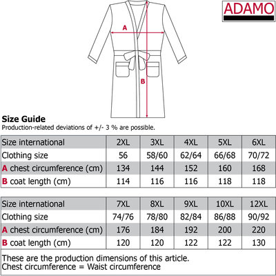 Adamo Bademantel Joey 149011/100 4XL