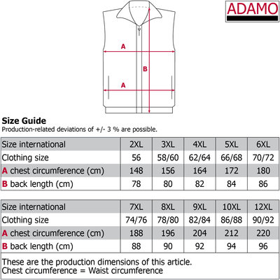 Adamo Outdoor vest 169104/360 8XL