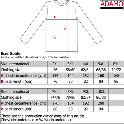 Adamo Pyjama lang 119273/340 4XL