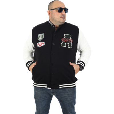 College Sommerjacke Schwarz/Weiß 3XL
