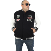 College Sommerjacke Schwarz/Weiß 5XL