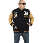 College Sommerjacke Schwarz/Gelb 4XL