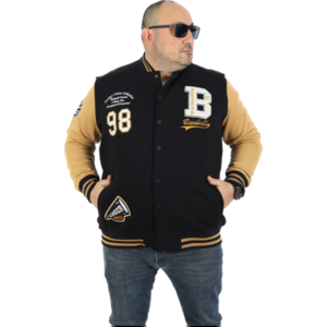 College Sommerjacke Schwarz/Gelb 4XL