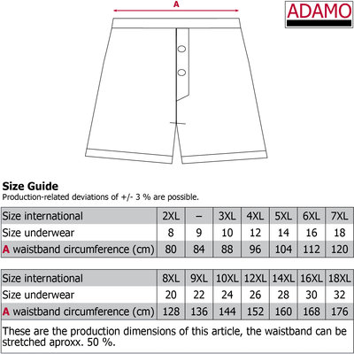 Adamo boxers 129600/710 10XL/24  ( 2 stuks )