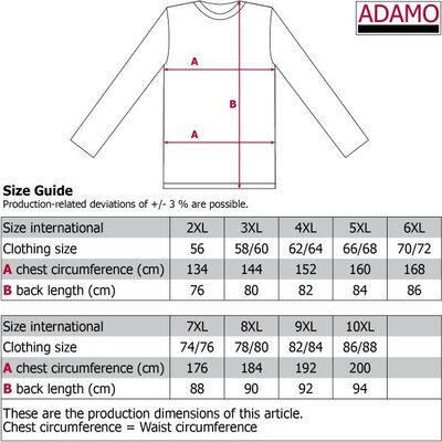 Adamo Pyjama lang 119265/360 6XL