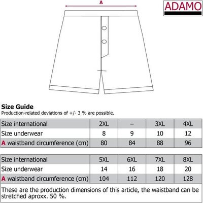 Adamo Boxershorts 129610/390 2XL/9 ( 3 Stück )