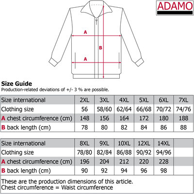 Adamo Sweat Jacket 159204-360 10XL