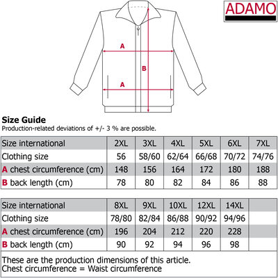 Adamo Sweat Jacket 159204-700 14XL