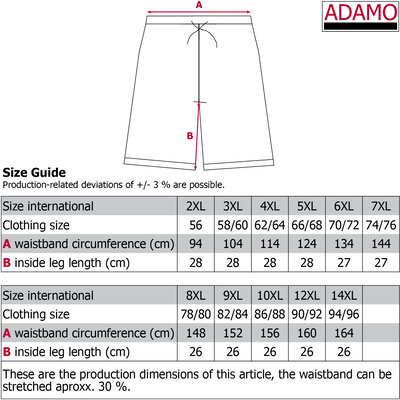 Adamo sweat shorts 159802/700 14XL