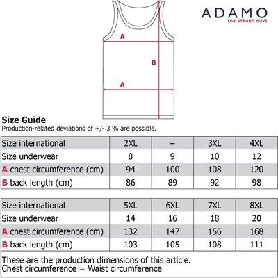 Adamo JEANS Undershirt 129504/360 2XL