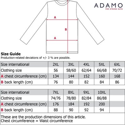 Adamo Pajamas long 119252/710 10XL