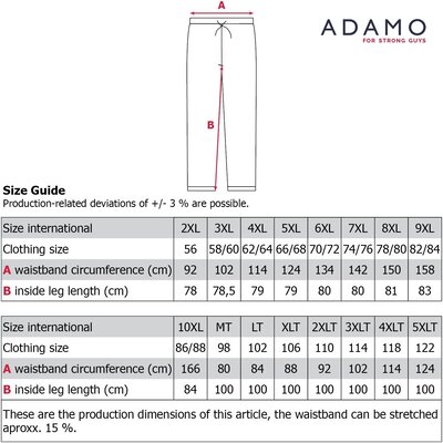 Adamo GERD Pyjama pants long 119210/360 4XL