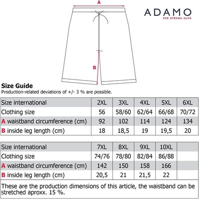 Adamo GERD Pajama Shorts 119212/360 7XL
