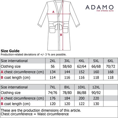 Adamo JOEY Bathrobe 149011/370 6XL