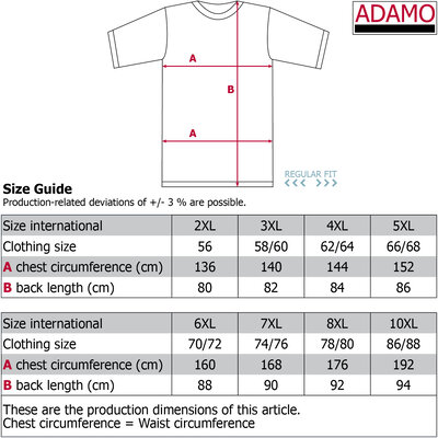 Adamo T-Shirt Borstzak 139055/100 5XL