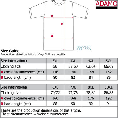 Adamo T-Shirt Brusttasche 139055/100 5XL