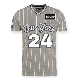 Big MC T-Shirt Baseball grau 8XL