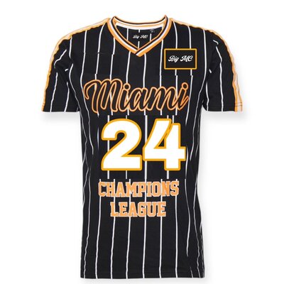Big MC T-Shirt Baseball schwarz 8XL
