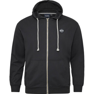 North Latitude Sweat cardigan 99832/099 zwart 4XL