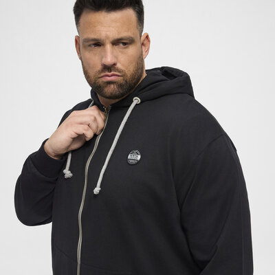 North Latitude Sweat cardigan 99832/099 zwart 4XL