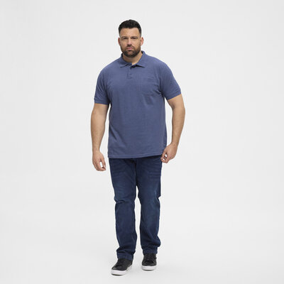 North Latitude Polo 99011/055 blau melange 4XL