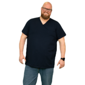 Alca T-shirt navy v-neck 2XL