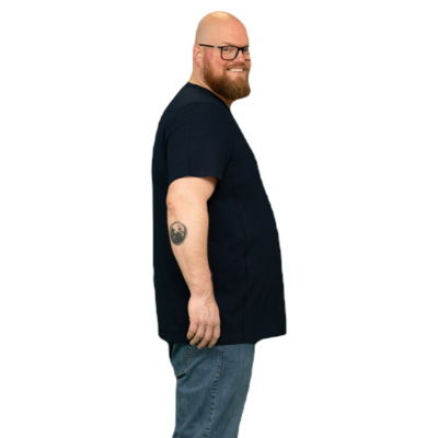 Alca T-shirt navy v-neck 2XL