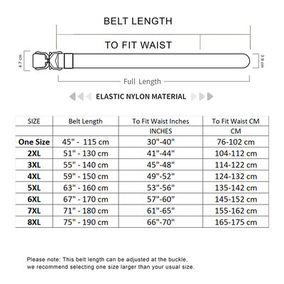 Duke/D555 Elastic Army belt 941401 2XL