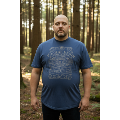 KAM Jeanswear T-shirt KBS5786/Indigo 8XL