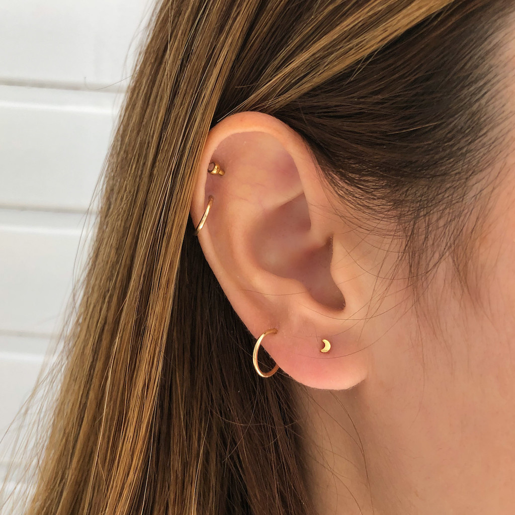 Made By Nami Ohrstecker Set Gold - Mond Stern Chirurgischer Edelstahl