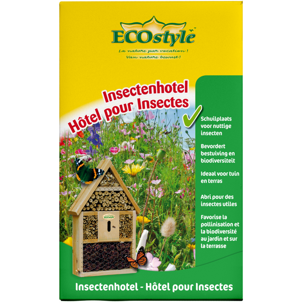 Insectenhotel nuttige insecten