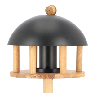 Esschert Design Voedertafel met zwart dak & silo op paal