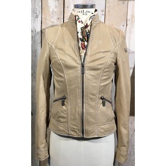 Milestone Ecru leather jacket Vera