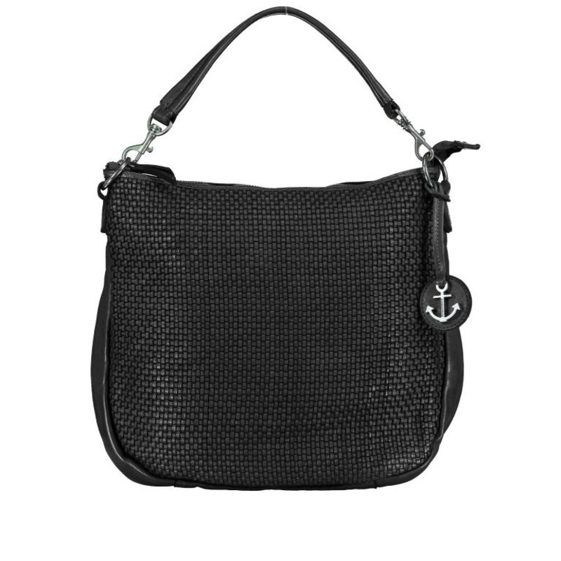 Harbour 2nd Black braided bag with zipper