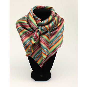 Shawl with multicolored stripes